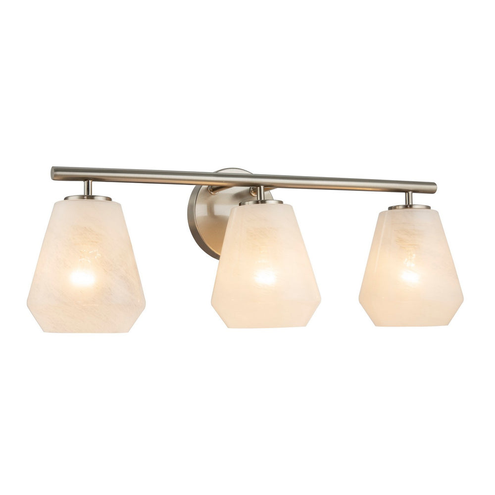 Artcraft Canada - Three Light Bathroom Vanity - Brooke - Brushed Nickel- Union Lighting Luminaires Decor