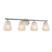 Artcraft Canada - Four Light Bathroom Vanity - Brooke - Brushed Nickel- Union Lighting Luminaires Decor