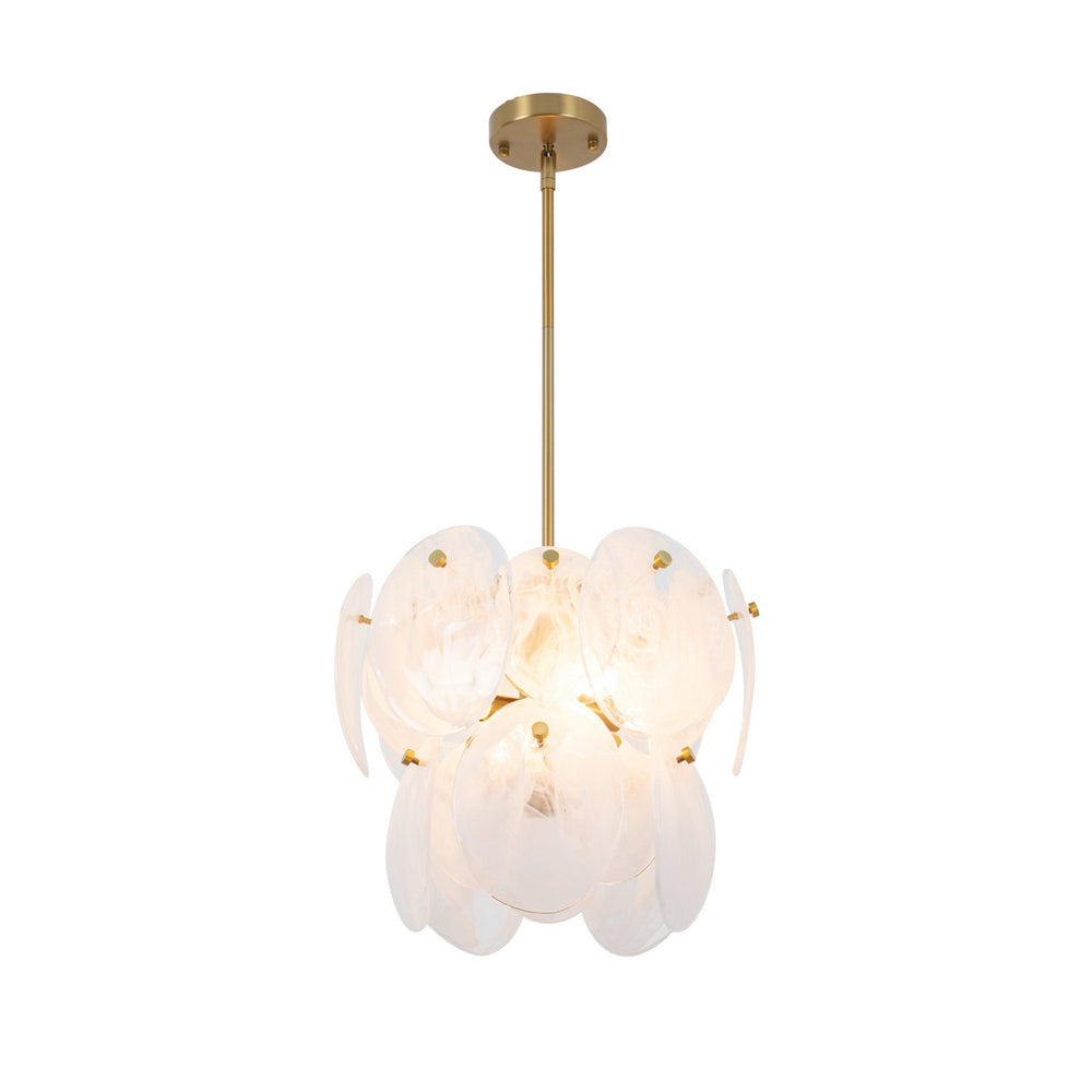 Artcraft Canada - Four Light Pendant - Lily - Brushed Brass- Union Lighting Luminaires Decor