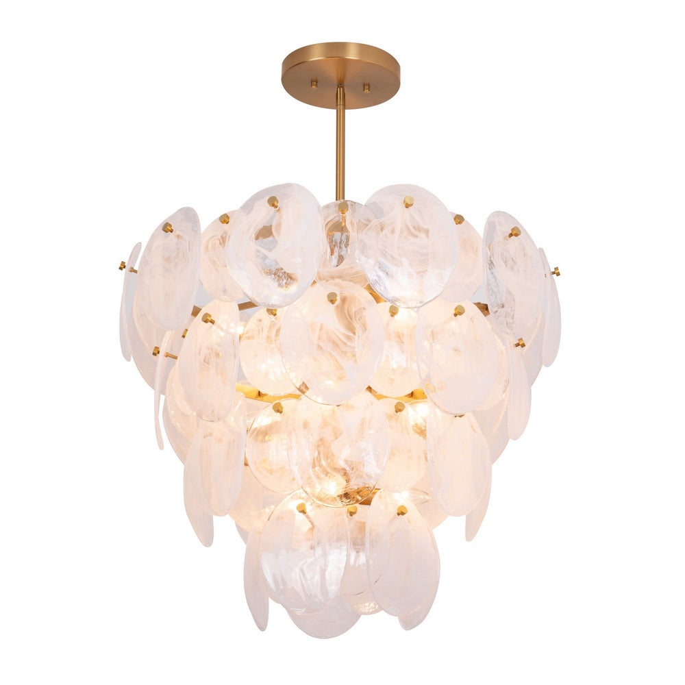 Artcraft Canada - 13 Light Chandelier - Lily - Brushed Brass- Union Lighting Luminaires Decor