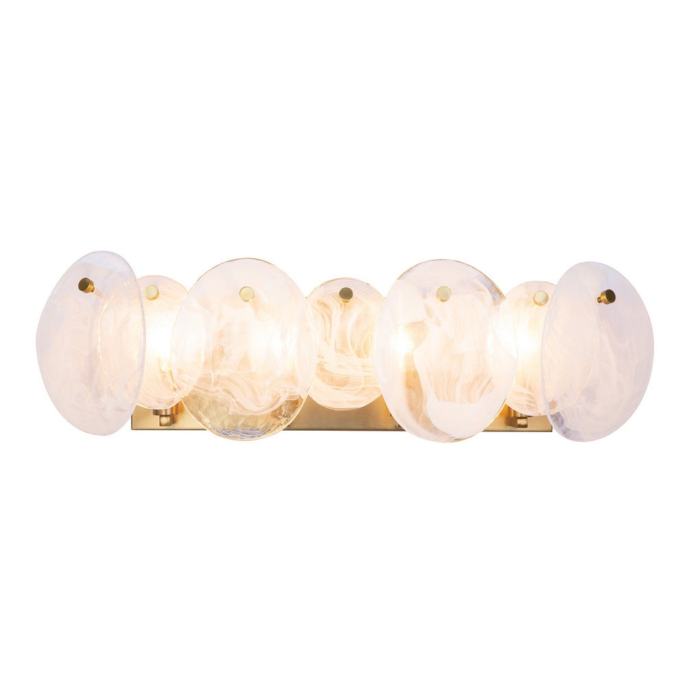 Artcraft Canada - Four Light Bathroom Vanity - Lily - Brushed Brass- Union Lighting Luminaires Decor