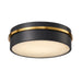 Artcraft Canada - LED Flush Mount - Dax - Black, Brass- Union Lighting Luminaires Decor