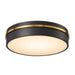 Artcraft Canada - LED Flush Mount - Dax - Black, Brass- Union Lighting Luminaires Decor