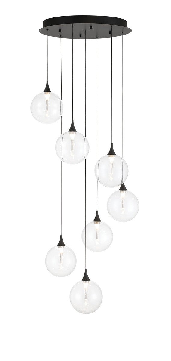 Eurofase Canada - Seven Light Chandelier - Black- Union Lighting Luminaires Decor