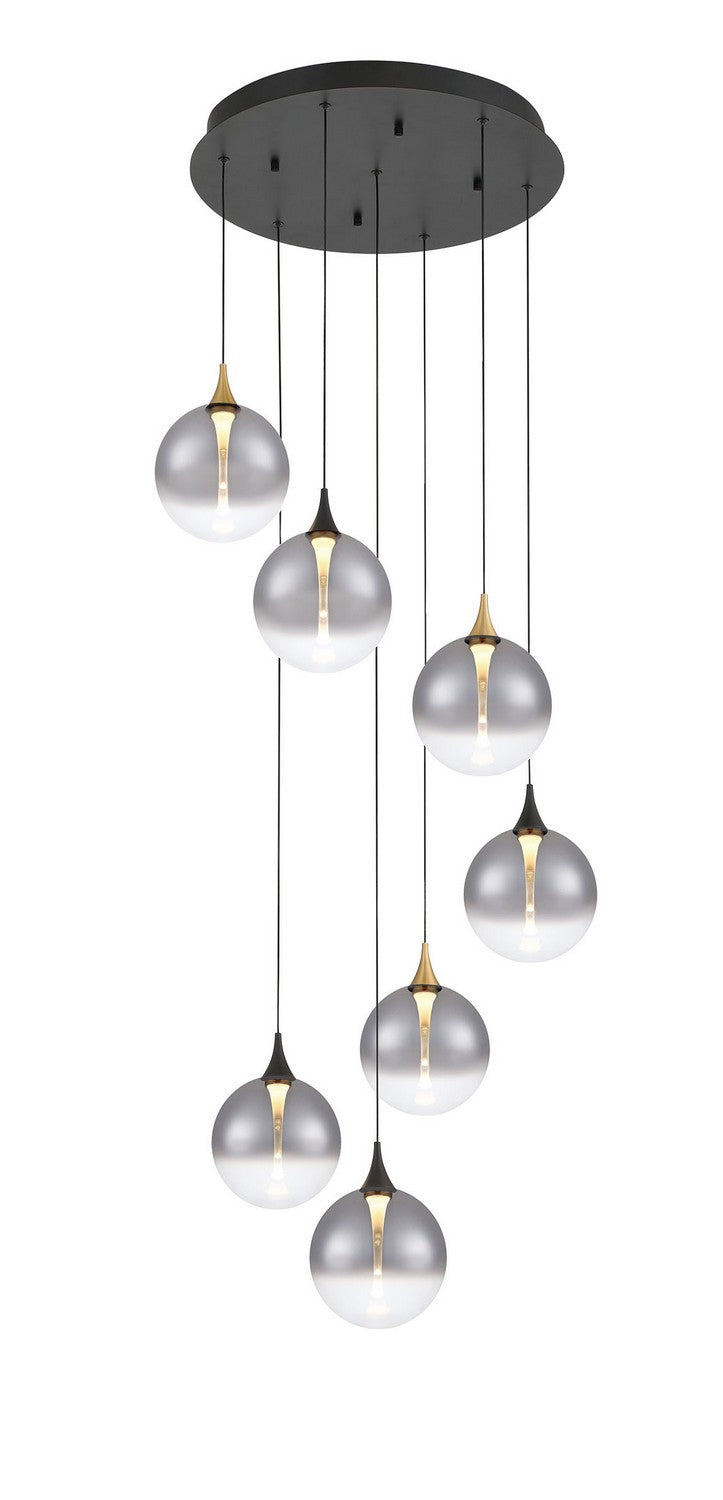 Eurofase Canada - Seven Light Chandelier - Gold-Black- Union Lighting Luminaires Decor