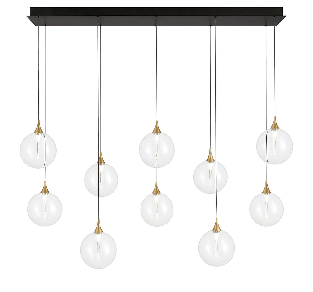 Eurofase Canada - Ten Light Chandelier - Gold- Union Lighting Luminaires Decor