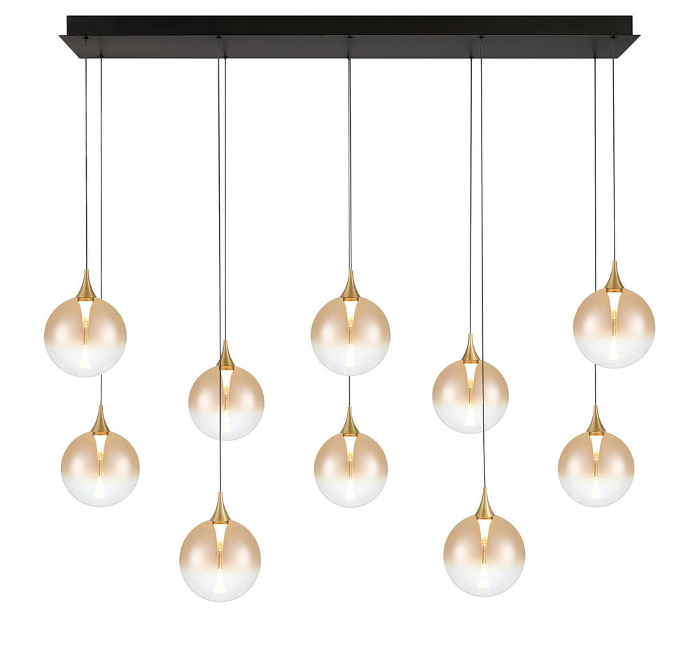 Eurofase Canada - Ten Light Chandelier - Gold- Union Lighting Luminaires Decor