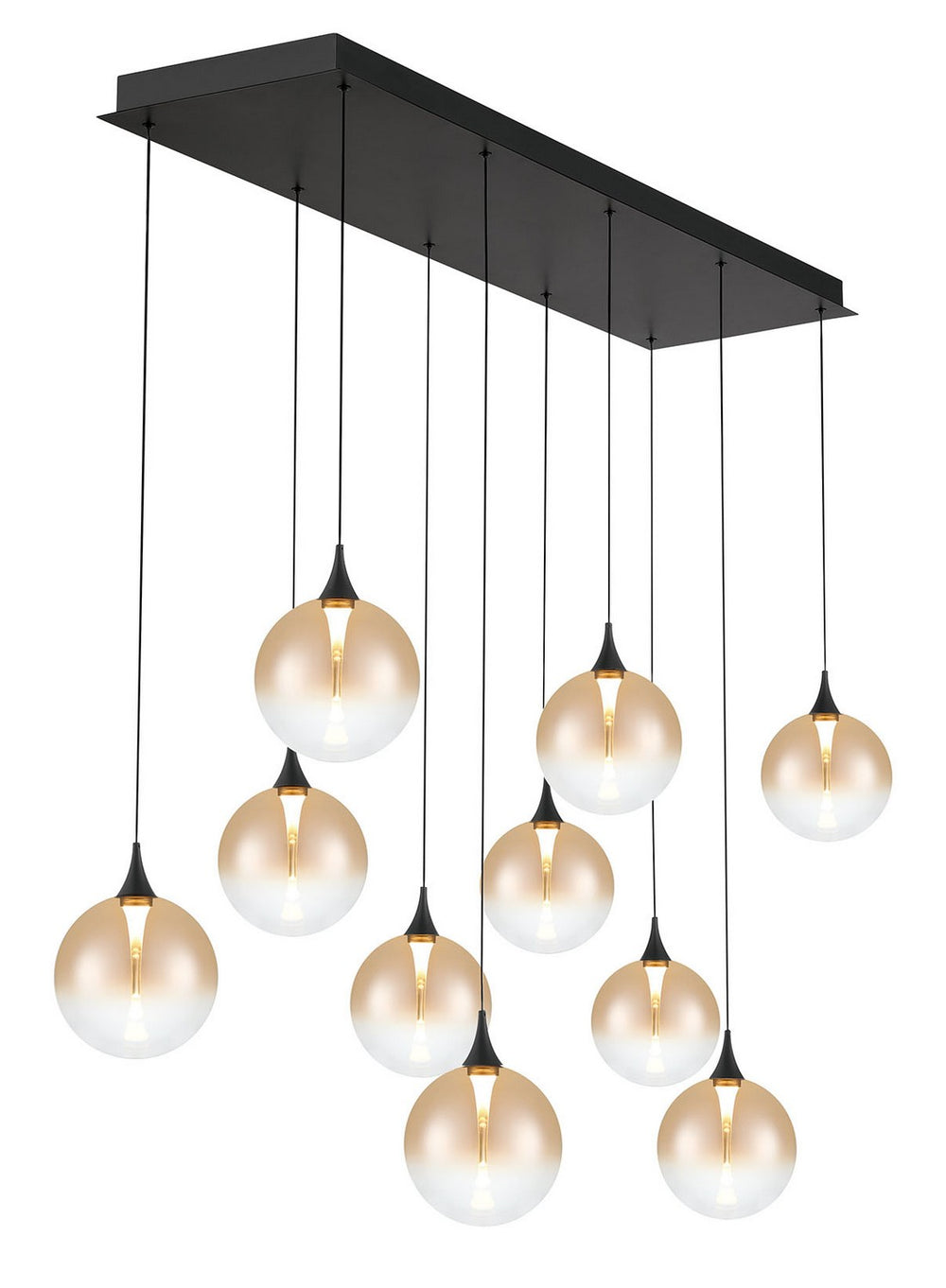 Eurofase Canada - Ten Light Chandelier - Black- Union Lighting Luminaires Decor