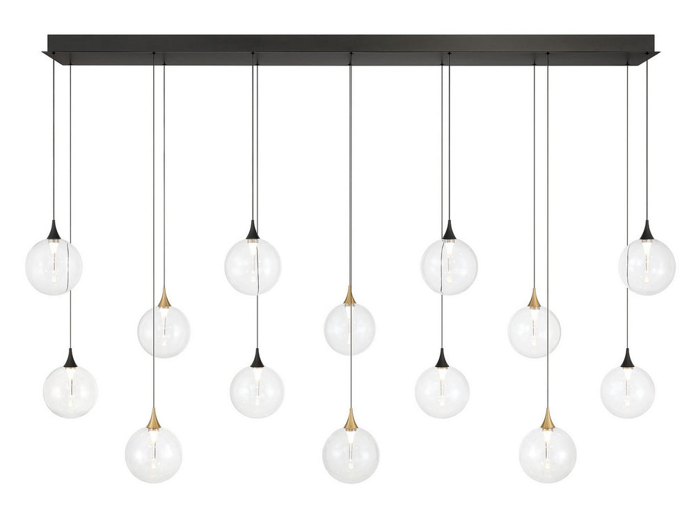 Eurofase Canada - 14 Light Chandelier - Gold-Black- Union Lighting Luminaires Decor