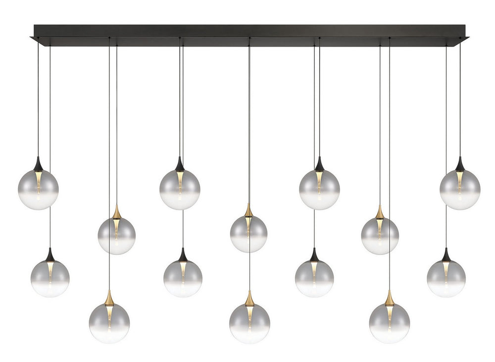 Eurofase Canada - 14 Light Chandelier - Gold-Black- Union Lighting Luminaires Decor