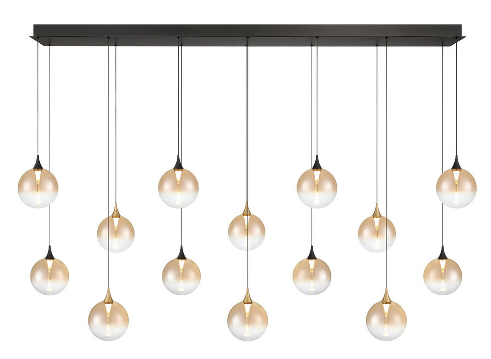 Eurofase Canada - 14 Light Chandelier - Gold-Black- Union Lighting Luminaires Decor