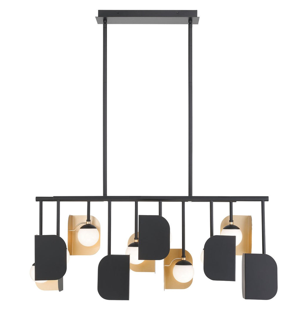 Eurofase Canada - Ten Light Chandelier - Gold-Black- Union Lighting Luminaires Decor
