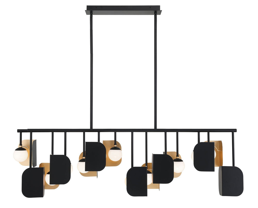 Eurofase Canada - CORNICE-CHD-14LT-60IN-GBM-WH - CORNICE - Gold-Black- Union Lighting Luminaires Decor