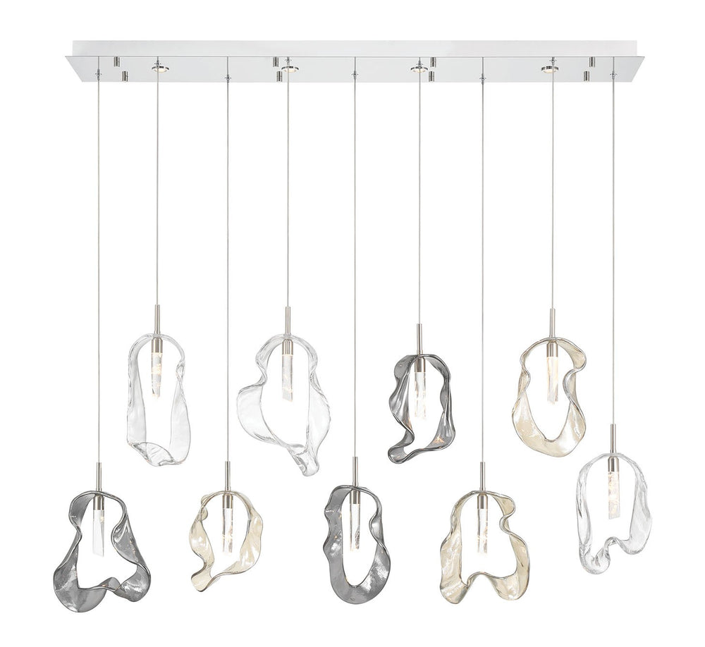 Eurofase Canada - NORAH-CHD-9LT-51IN-PN-MX - NORAH - Nickel- Union Lighting Luminaires Decor