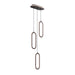 Dals - Three Light Pendant - Atom - Black- Union Lighting Luminaires Decor