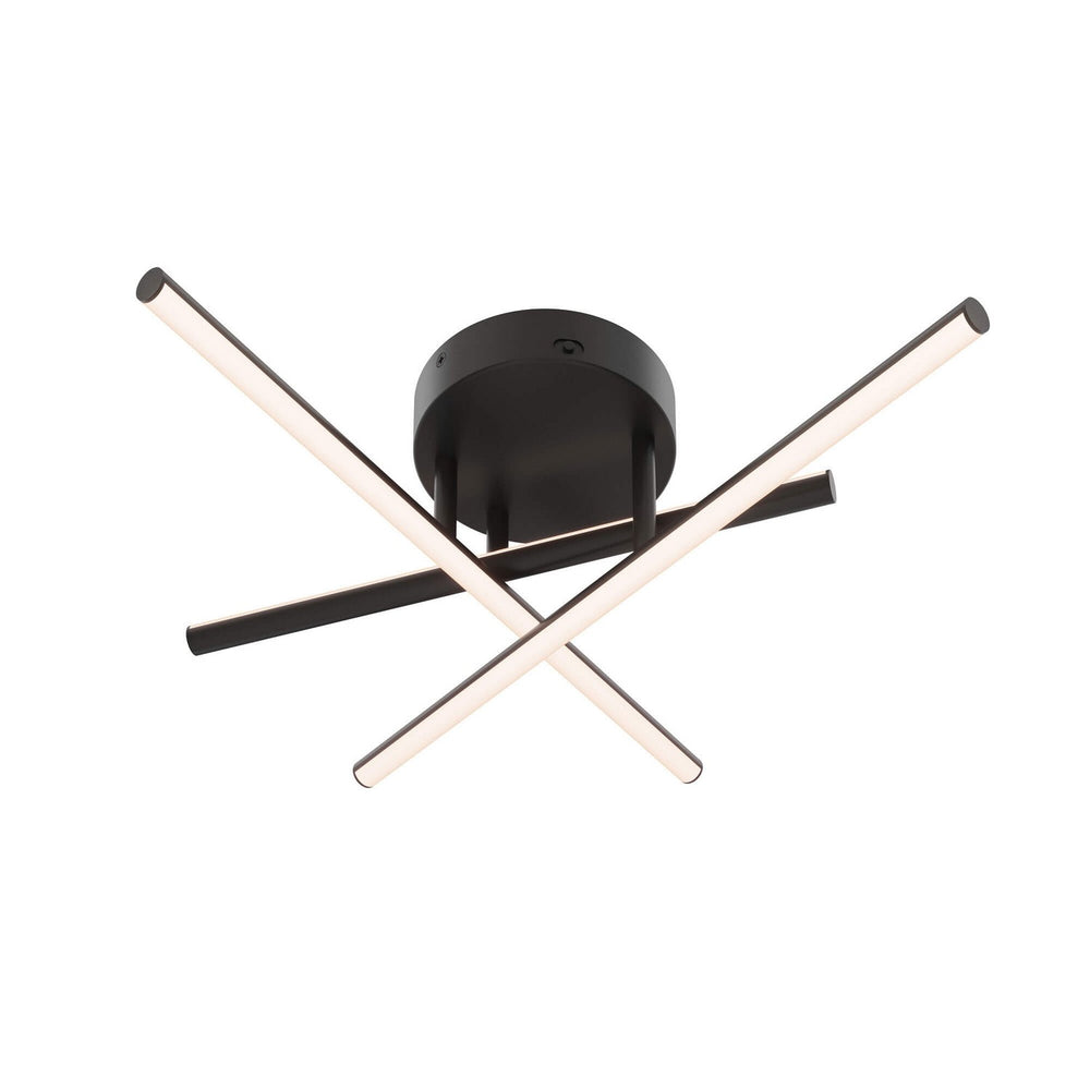 Dals - Three Light Flush Mount - Asterisk - Black- Union Lighting Luminaires Decor