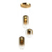 Matteo Canada - Three Light Pendant - Refrax - Aged Gold Brass- Union Lighting Luminaires Decor
