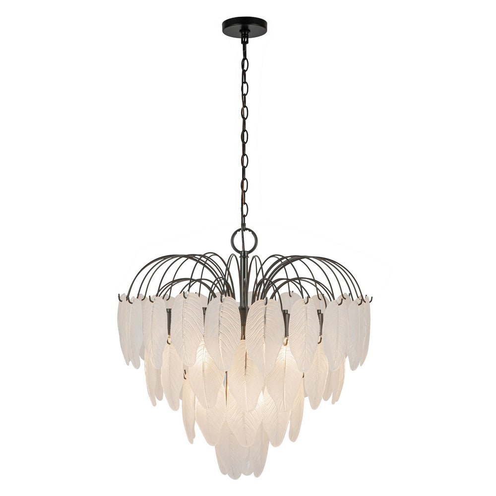 Artcraft Canada - Ten Light Chandelier - Alessia - Black- Union Lighting Luminaires Decor