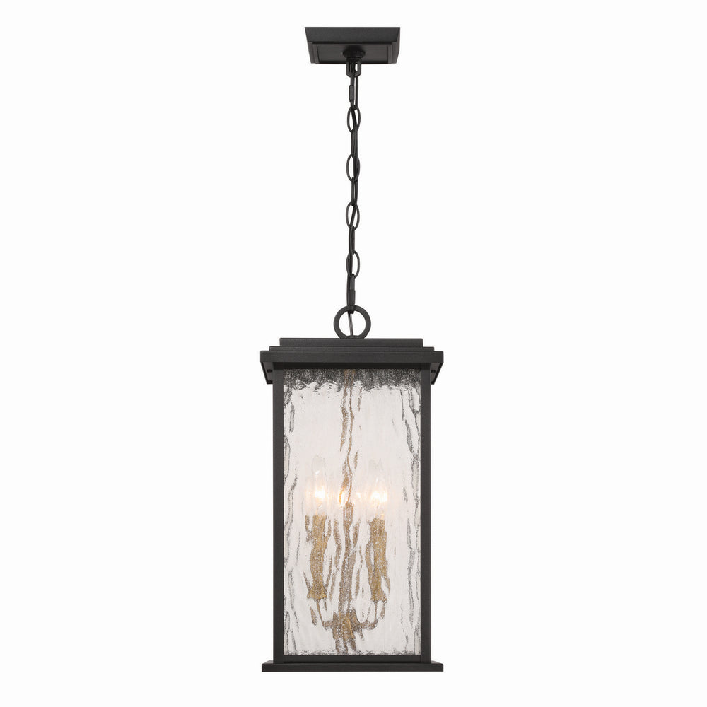 Artcraft Canada - Three Light Outdoor Pendant - Estate - Black, Brass- Union Lighting Luminaires Decor