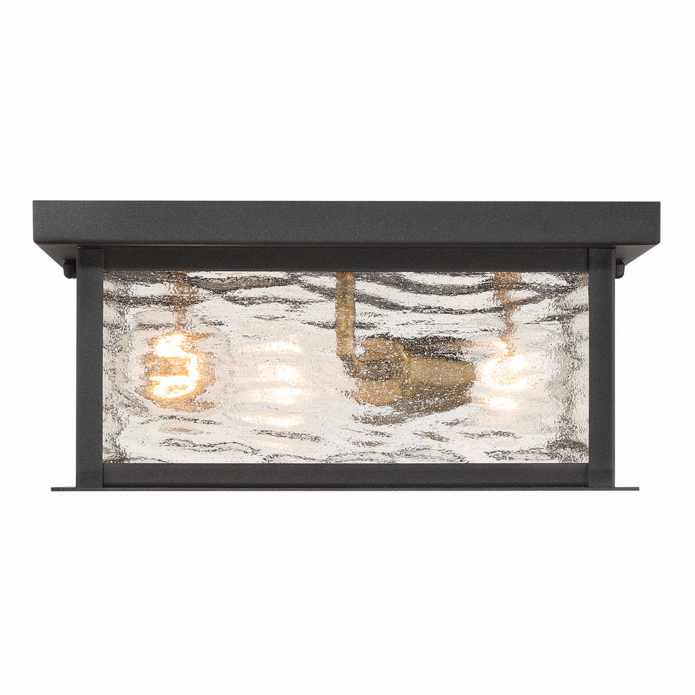 Artcraft Canada - Three Light Outdoor Flush Mount - Estate - Black, Brass- Union Lighting Luminaires Decor