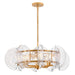 Fredrick Ramond Canada - LED Chandelier - Seraphina - Distressed Brass- Union Lighting Luminaires Decor