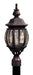 Artcraft Quebec - Three Light Outdoor Post Mount - Classico - Rust- Union Lighting Luminaires Decor