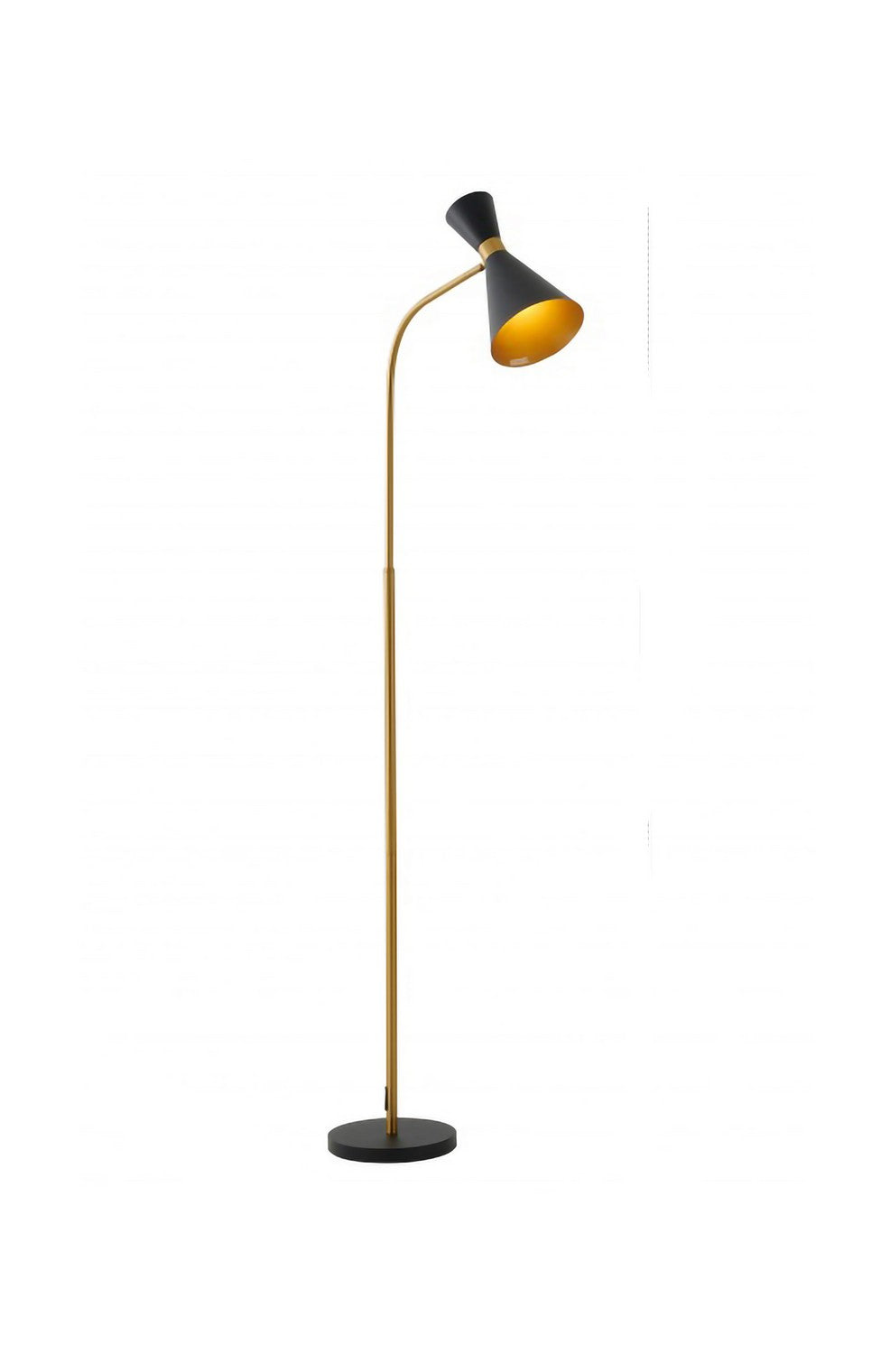 Bethel International Canada - One Light Floor Lamp - Black & Gold- Union Lighting Luminaires Decor