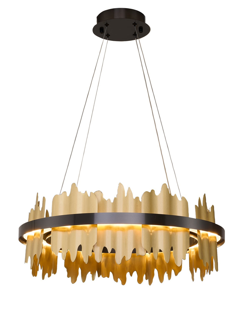 Bethel International Canada - LED Chandelier - Black & Brass- Union Lighting Luminaires Decor