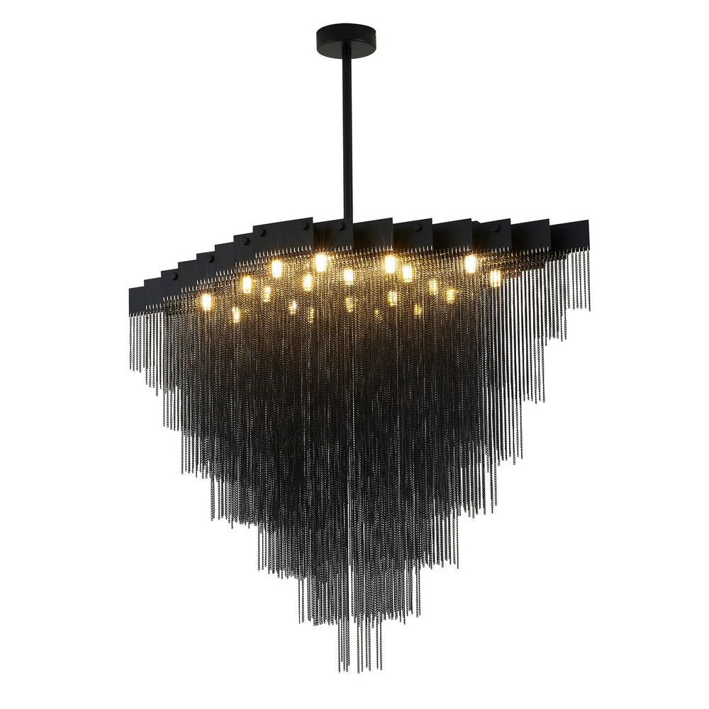 Bethel International Canada - 20 Light Chandelier - Satin Black- Union Lighting Luminaires Decor
