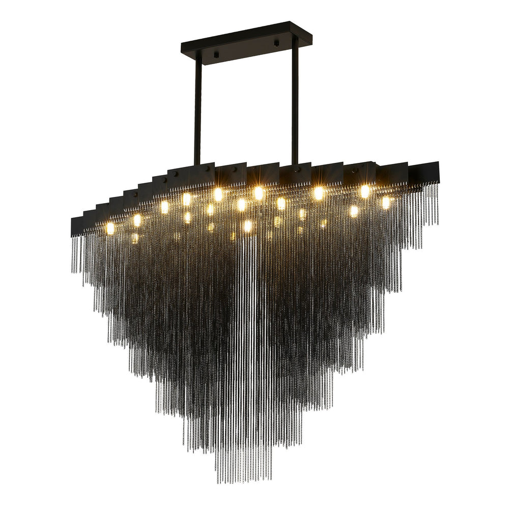 Bethel International Canada - 24 Light Chandelier - Satin Black- Union Lighting Luminaires Decor