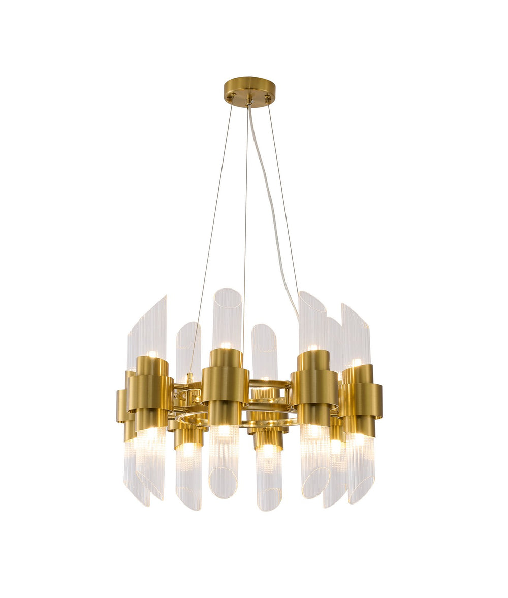 Bethel International Canada - 16 Light Chandelier - Satin Brass- Union Lighting Luminaires Decor
