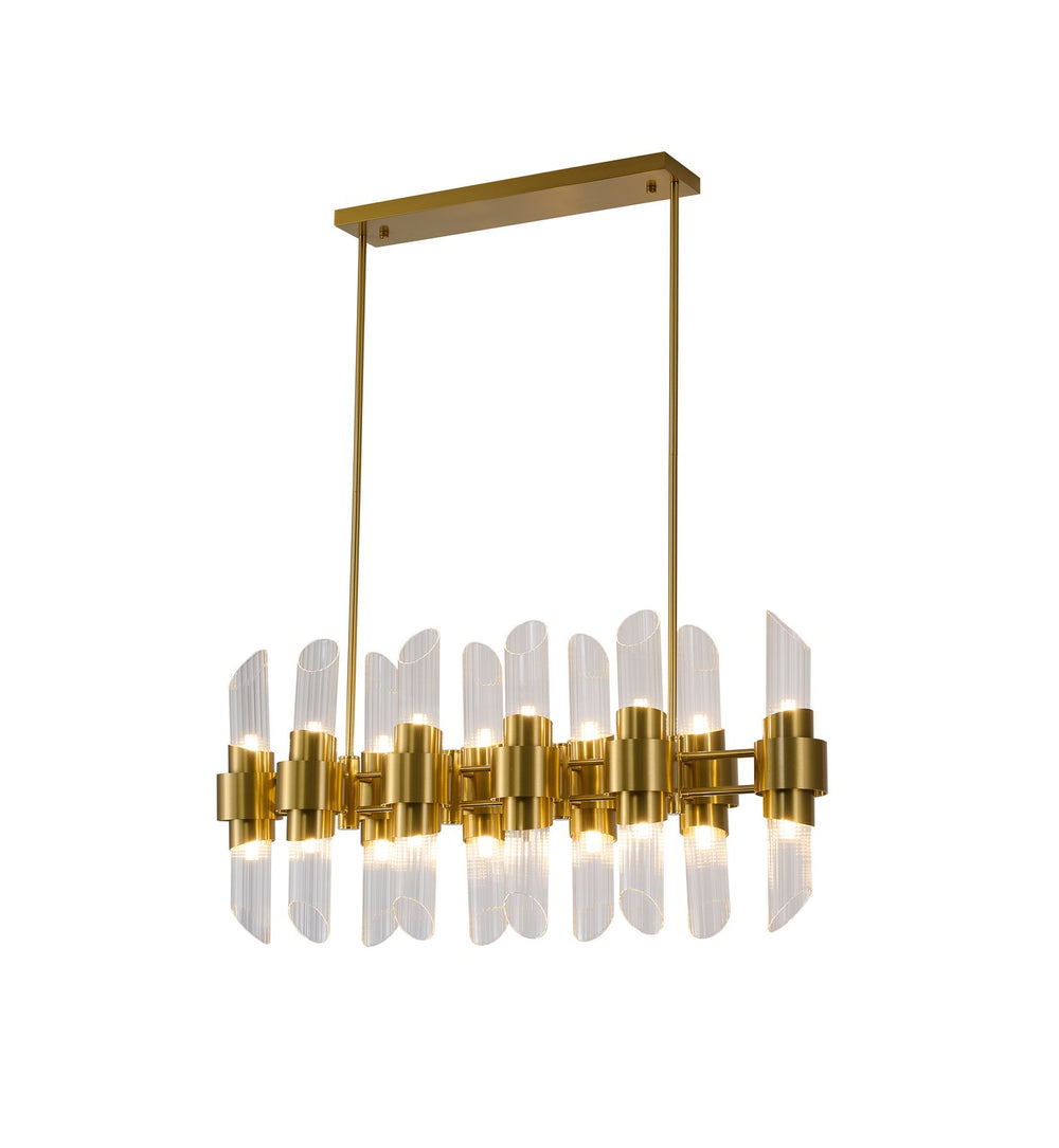 Bethel International Canada - 20 Light Chandelier - Satin Brass- Union Lighting Luminaires Decor