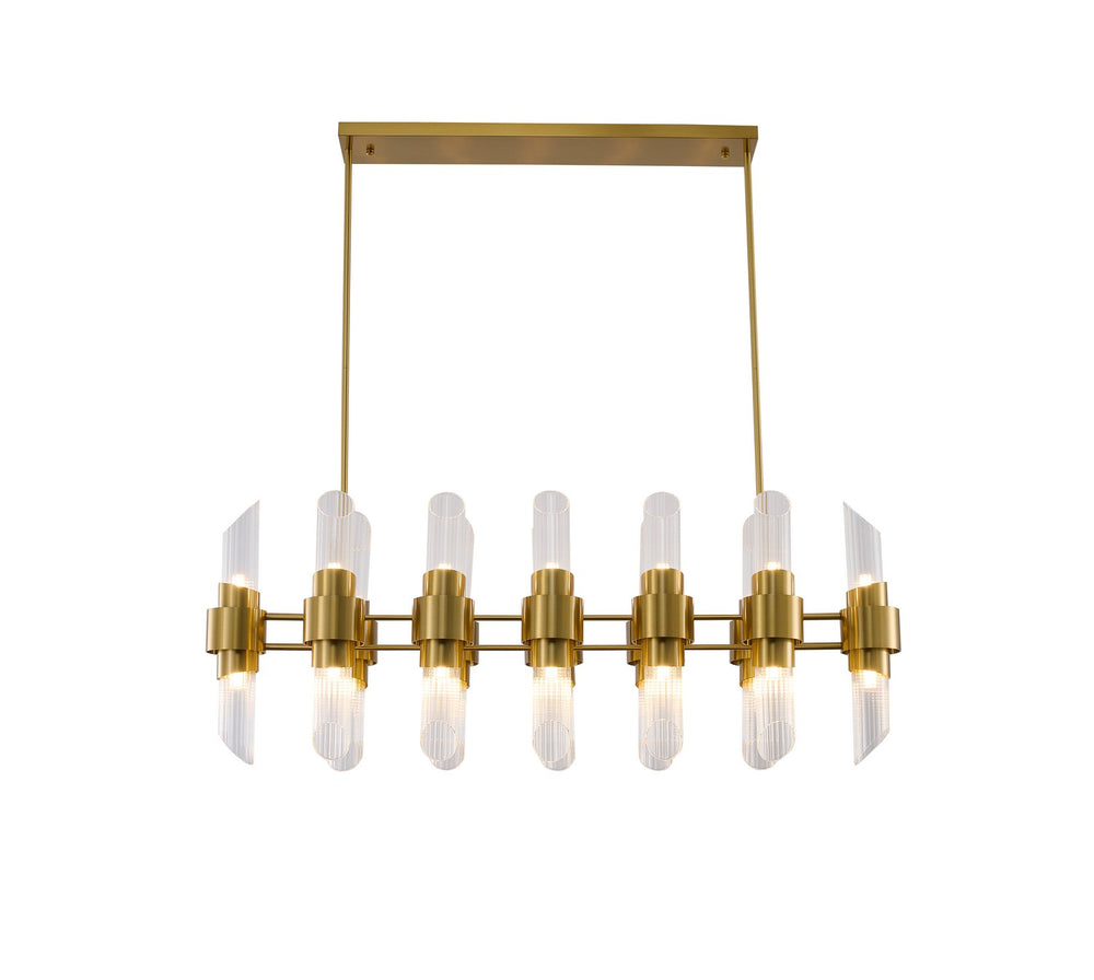 Bethel International Canada - 20 Light Chandelier - Satin Brass- Union Lighting Luminaires Decor