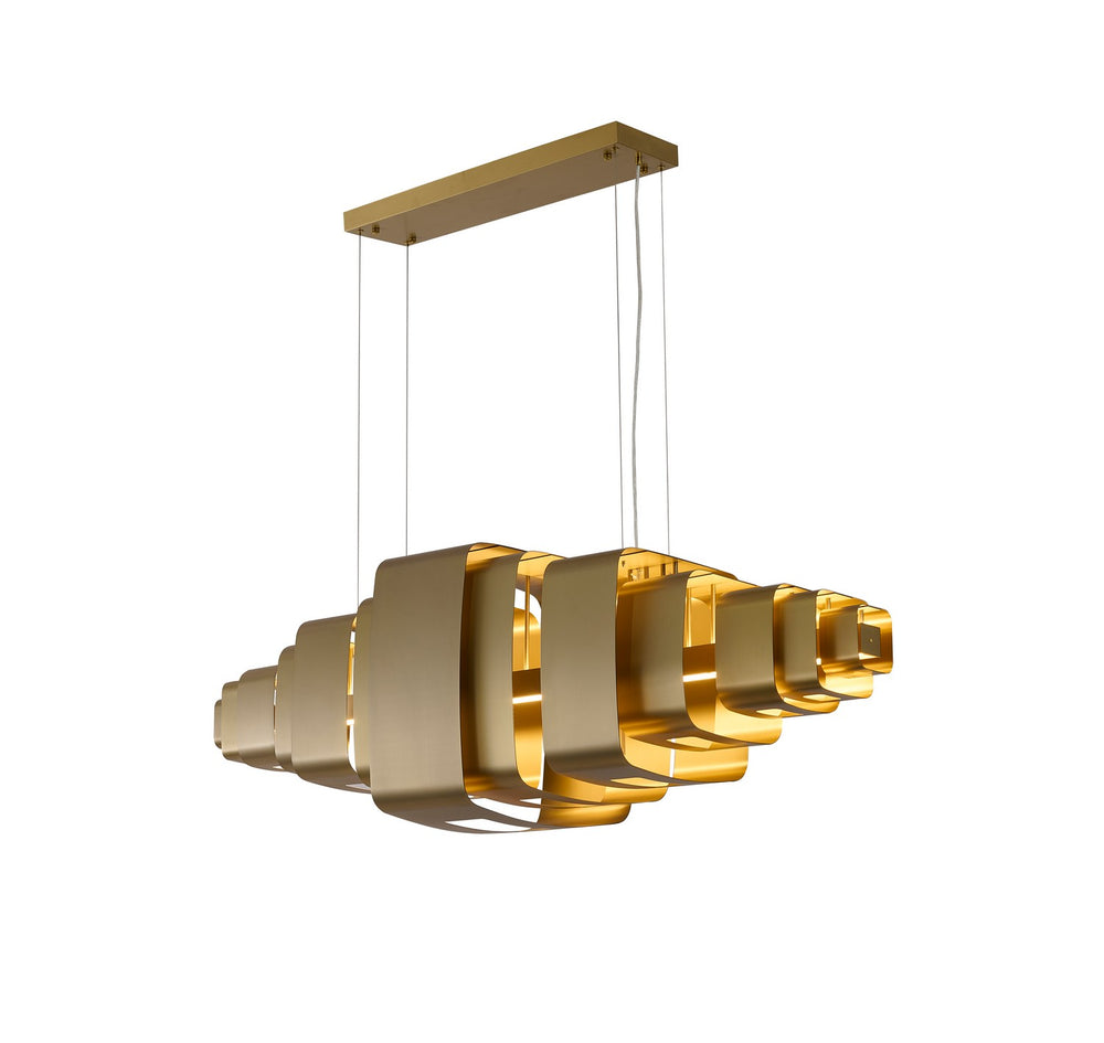 Bethel International Canada - LED Chandelier - Satin Brass- Union Lighting Luminaires Decor