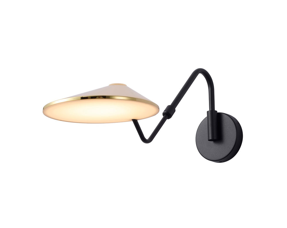 Bethel International Canada - LED Wall Sconce - Black & Shiny Brass- Union Lighting Luminaires Decor