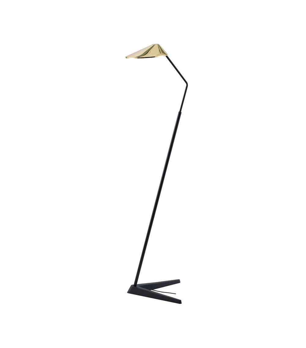 Bethel International Canada - LED Floor Lamp - Black & Stain Brass- Union Lighting Luminaires Decor