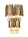 Bethel International Canada - Three Light Wall Sconce - Brushed Gold- Union Lighting Luminaires Decor