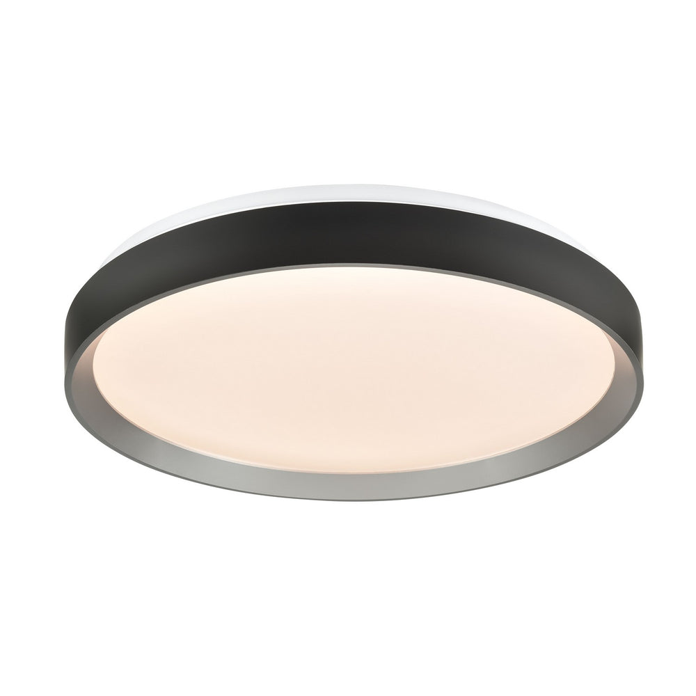 DVI Canada - LED Flush Mount - Hudson - Platinum And Matte Black- Union Lighting Luminaires Decor