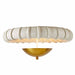 Arteriors - Three Light Flush Mount - Camella - Ivory/Antique Brass- Union Lighting Luminaires Decor