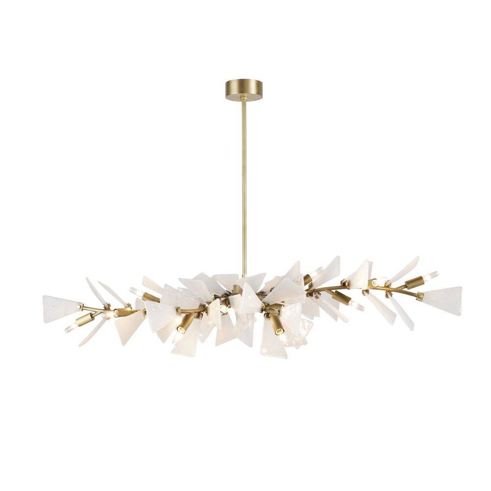 Arteriors - 12 Light Chandelier - Delmar - Clear Seedy/Antique Brass- Union Lighting Luminaires Decor