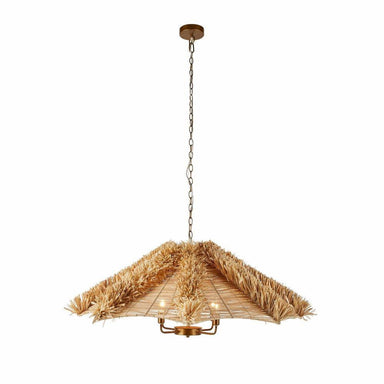 Arteriors - Four Light Chandelier - Cadance - Natural/Natural/Antique Brass- Union Lighting Luminaires Decor