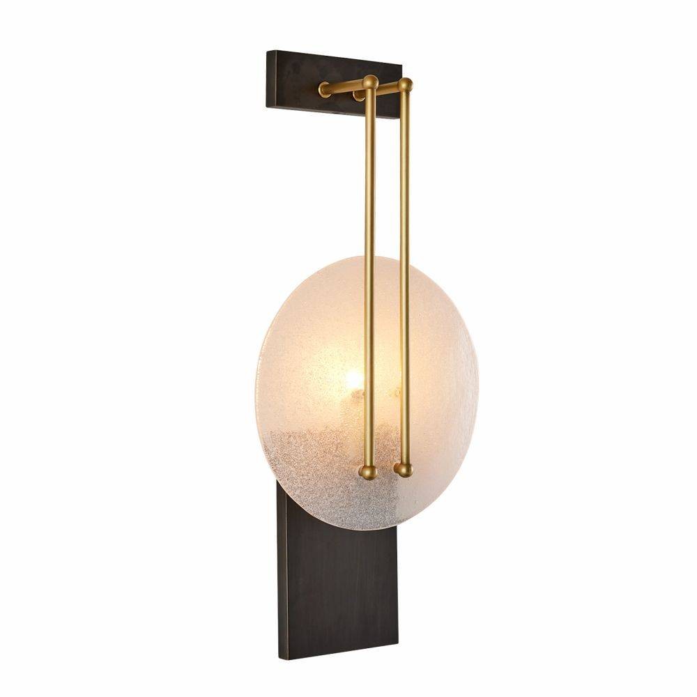 Arteriors - One Light Wall Sconce - Clover - Clear Seedy/Antique Brass/Bronze- Union Lighting Luminaires Decor