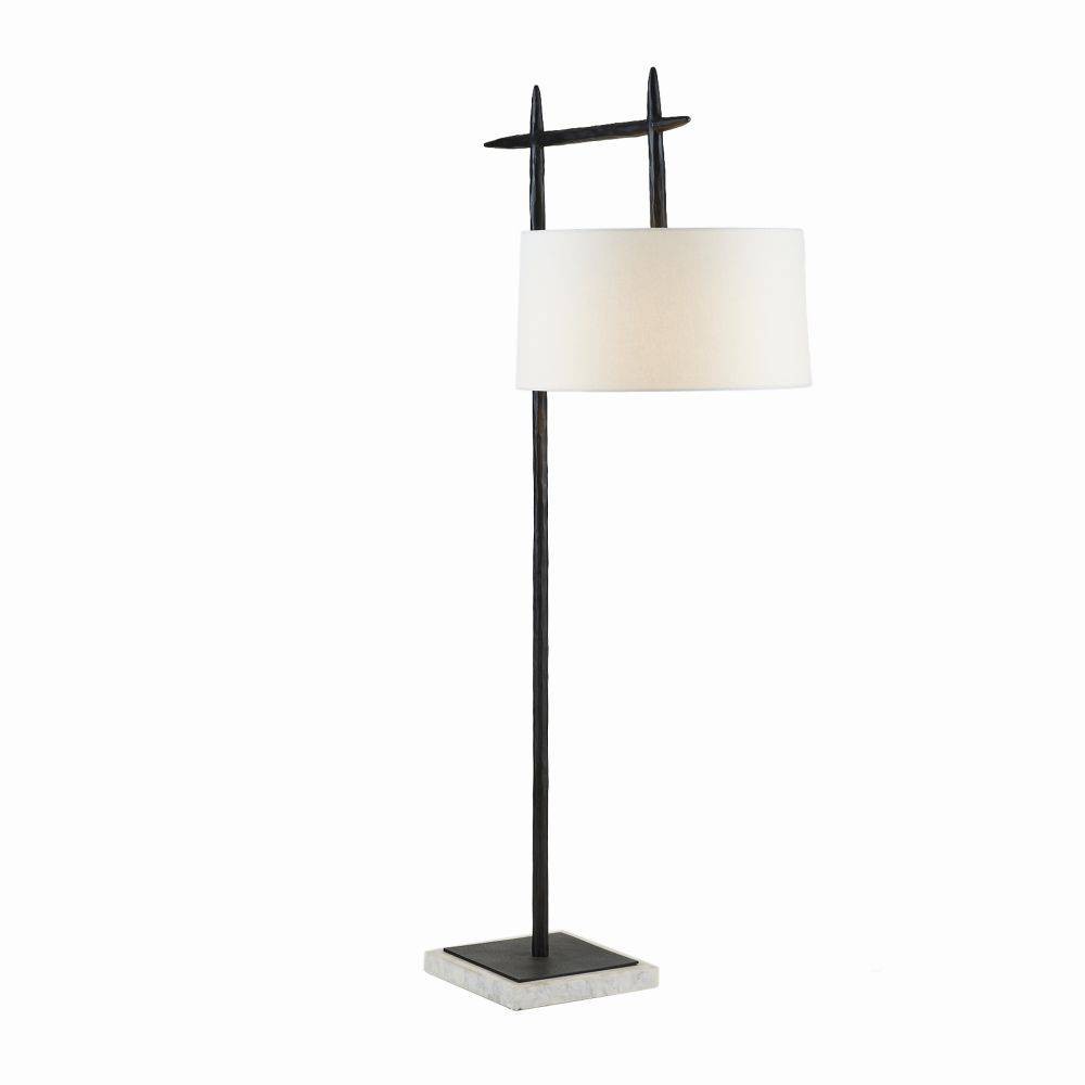 Arteriors - One Light Floor Lamp - Eileen - Blackened Iron/White/Off-White/Off-White- Union Lighting Luminaires Decor