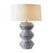 Arteriors - One Light Table Lamp - Drifter - Haze Blue Reactive Glaze/Antique Brass/Ivory- Union Lighting Luminaires Decor