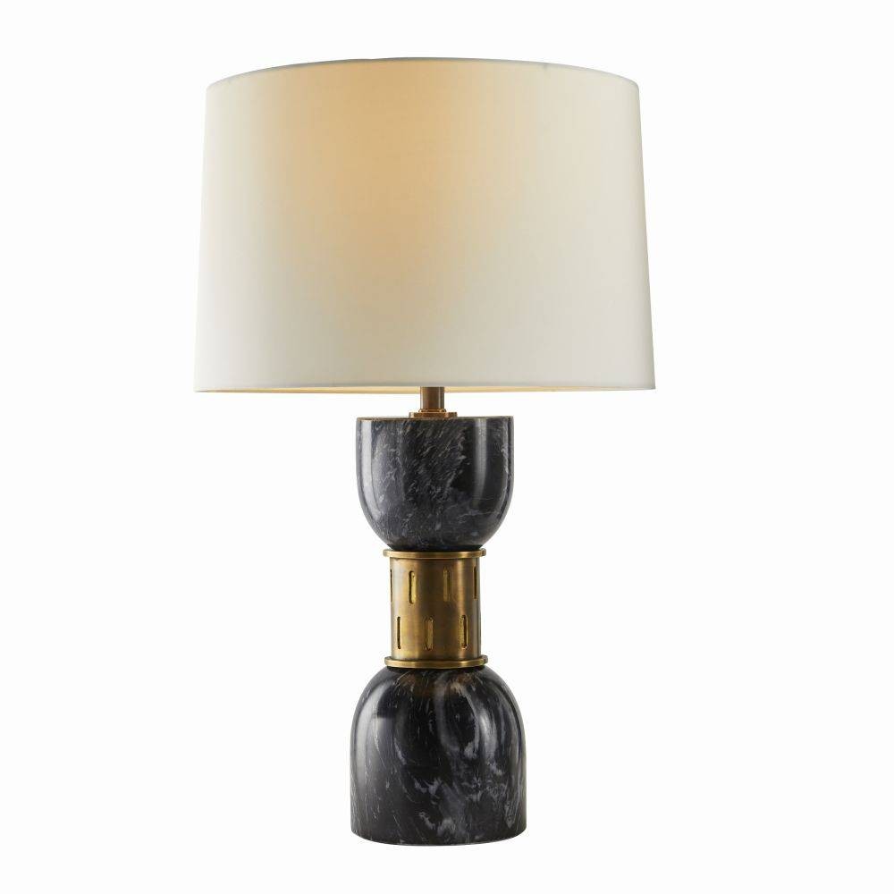 Arteriors - One Light Table Lamp - Dalton - Black/Antique Brass/Off-White/Off-White- Union Lighting Luminaires Decor