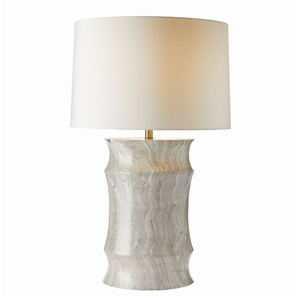 Arteriors - One Light Table Lamp - Destin - Moon Storm/Antique Brass/Off-White/Off-White- Union Lighting Luminaires Decor