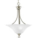 Progress Canada - Three Light Foyer Pendant - Trinity - Brushed Nickel- Union Lighting Luminaires Decor