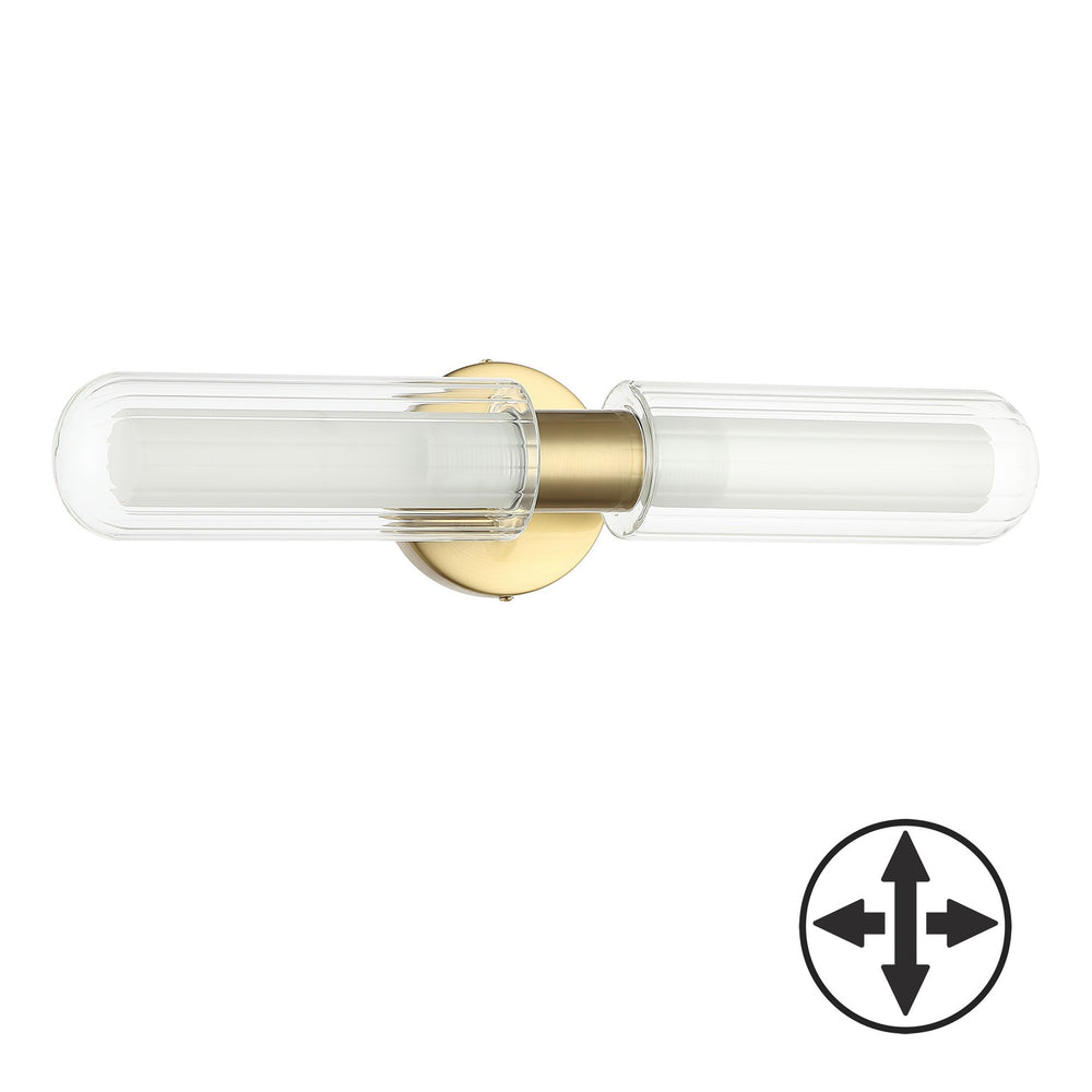 Dainolite Canada - Two Light Wall Sconce - Balbina - Aged Brass- Union Lighting Luminaires Decor