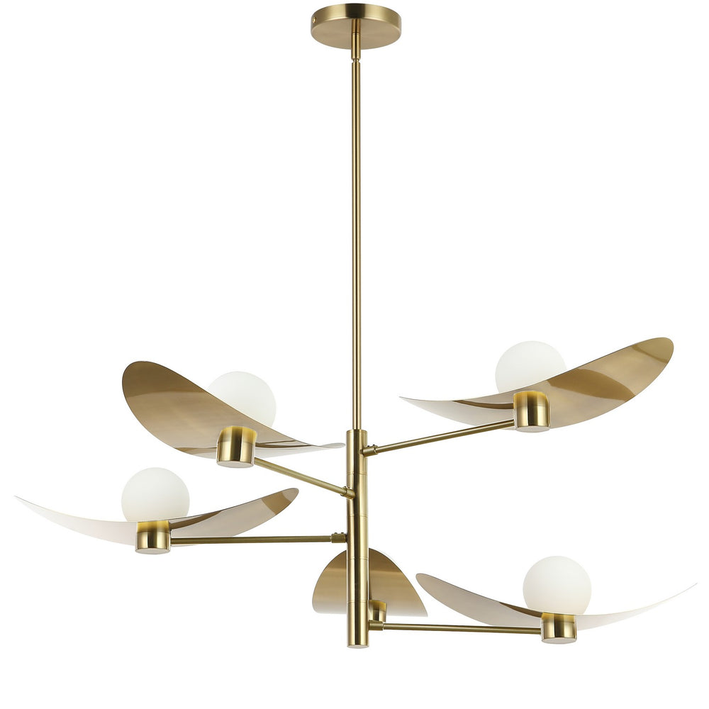 Dainolite Canada - Five Light Chandelier - Christobel - Aged Brass- Union Lighting Luminaires Decor
