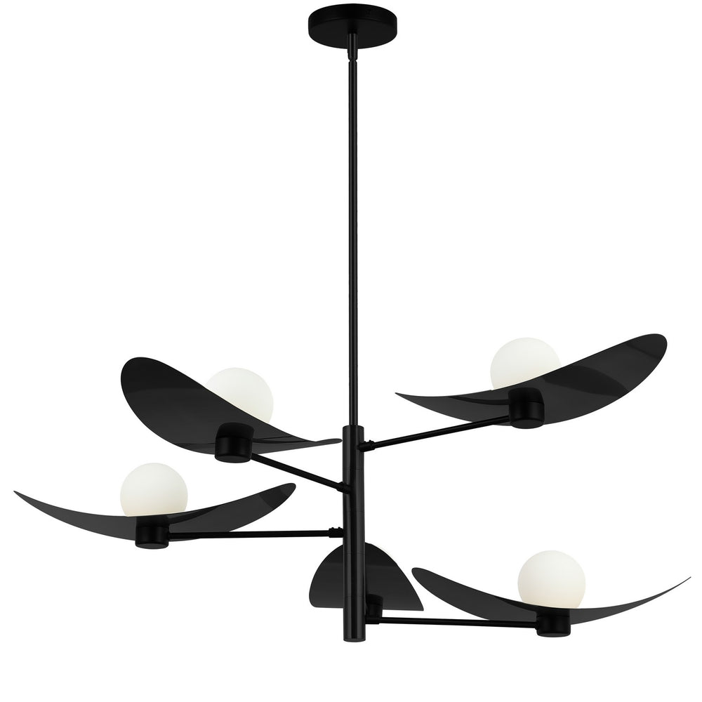 Dainolite Canada - Five Light Chandelier - Christobel - Matte Black- Union Lighting Luminaires Decor